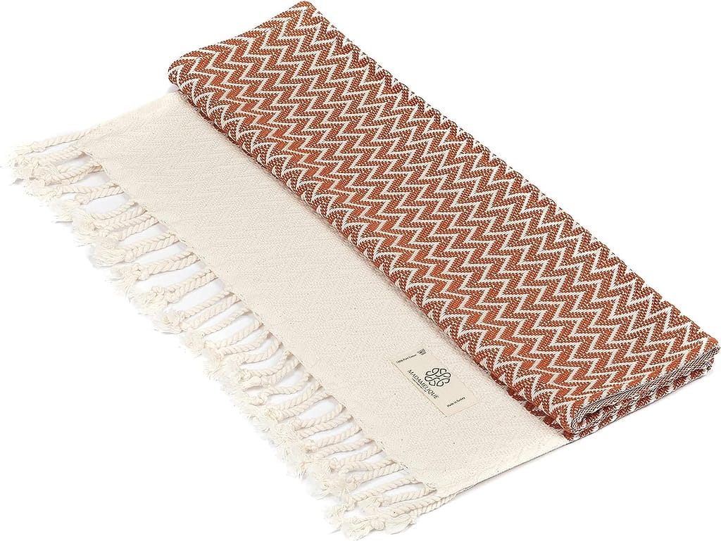 orange terracotta hand towel for fall