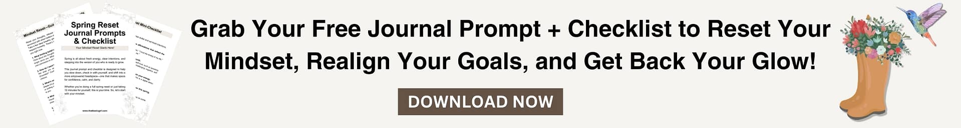 Spring Reset Journal Prompt + Checklist Freebie